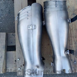 Medieval Tournament Knight Leg Greaves | Steel Leg Greaves For LARP And Reenactment | Functional Medieval Steel Leg Armor Greaves For Combat