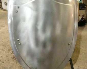 Medieval Heater Shield | LARP 24 Inch Templar Heater Shield | Steel Armor Cosplay Warrior Shield | Combat Battle Shield