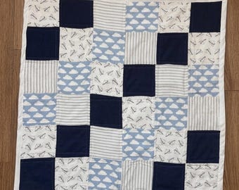 Juego de edredón de avión para bebé / Regalo de ropa de cama azul marino para guardería