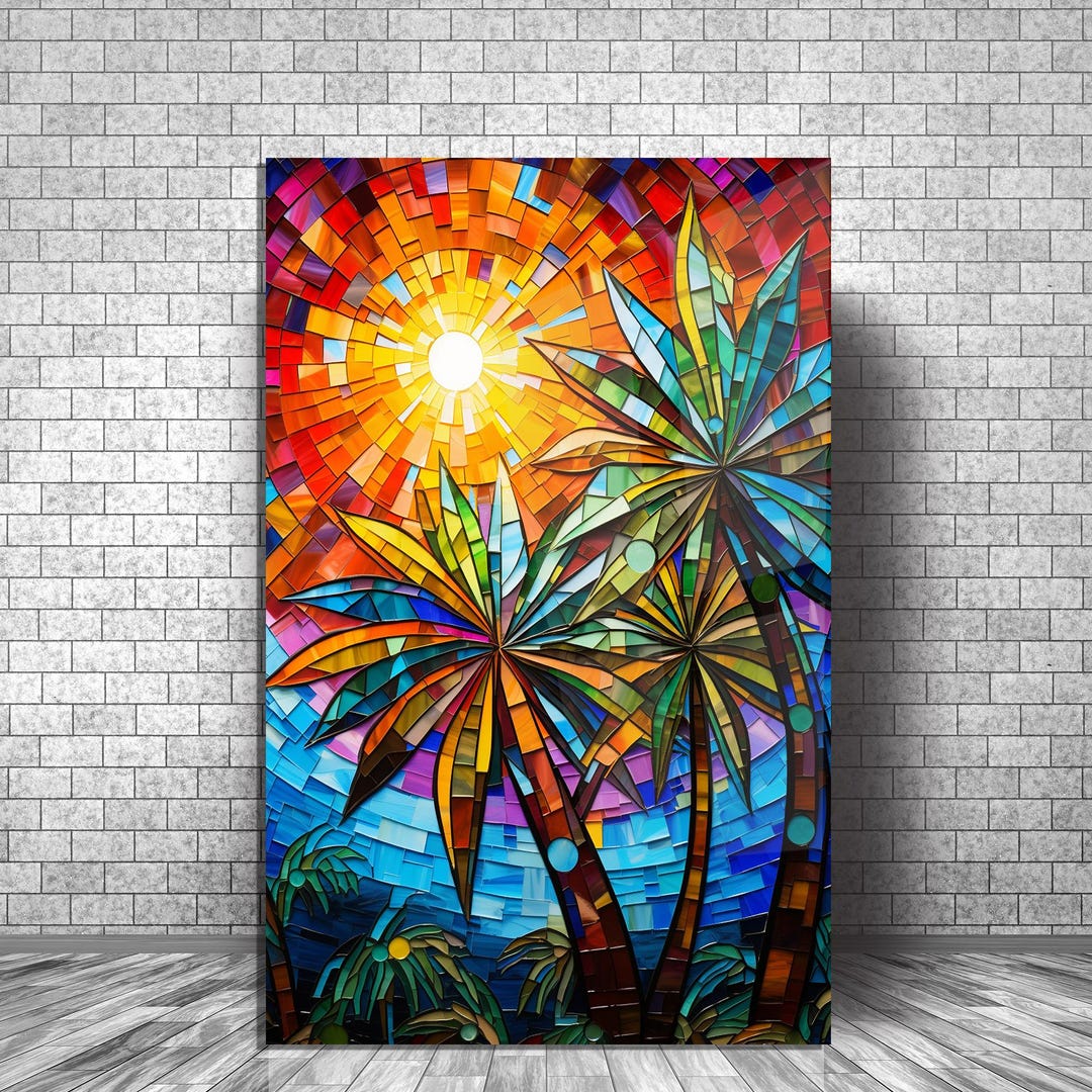 stained-glass-tropical-sunset-wall-art-on-tempered-glass-wall-art-palm