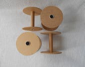 4 Reels Wood Metal large Craft Materials Storage 12cm x11cm reel spindle ribon wool tool Craft Supply