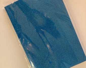 Glitter foam Royal blue 10  A4 sheets sticky backed   Large Craft Art Pack supply new 10 adhesive backing frosty christmas