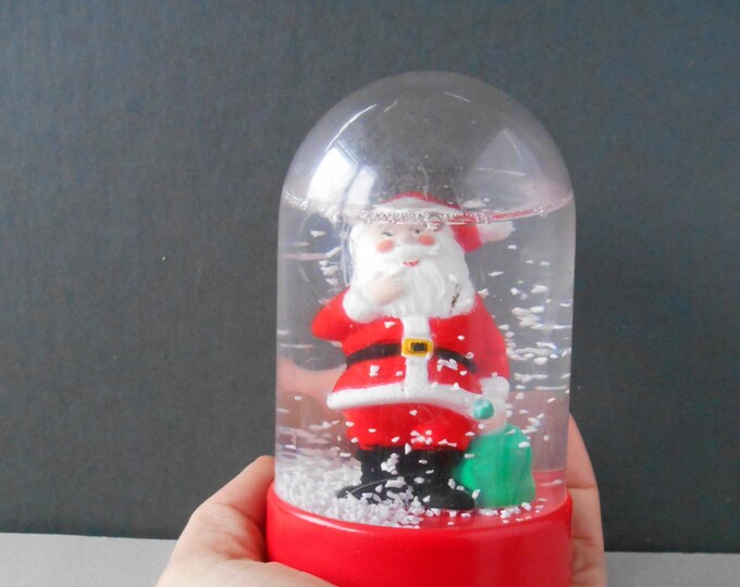 Snow Globe Father Christmas Decoration Christmas Vintage Figure Etsy