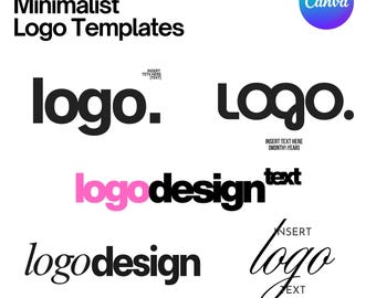 Minimalist Logo Templates | Fully Customizable Logos | Minimal Aesthetic | Editable Canva Logo Templates | Customizable Logo Templates