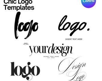 Chic Logo Templates | Fully Customizable Logo Templates | Hair Logo | Nail Tech Logo | Lash Tech Logo | Beauty Logo
