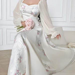 slim fit dress slacks New Style Detachable sleeve Long Prom Dresses , Unique Formal Evening   cherishgirls