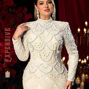 pearl themed party dress Gilda & Pearl Champagne in Venice Dress
