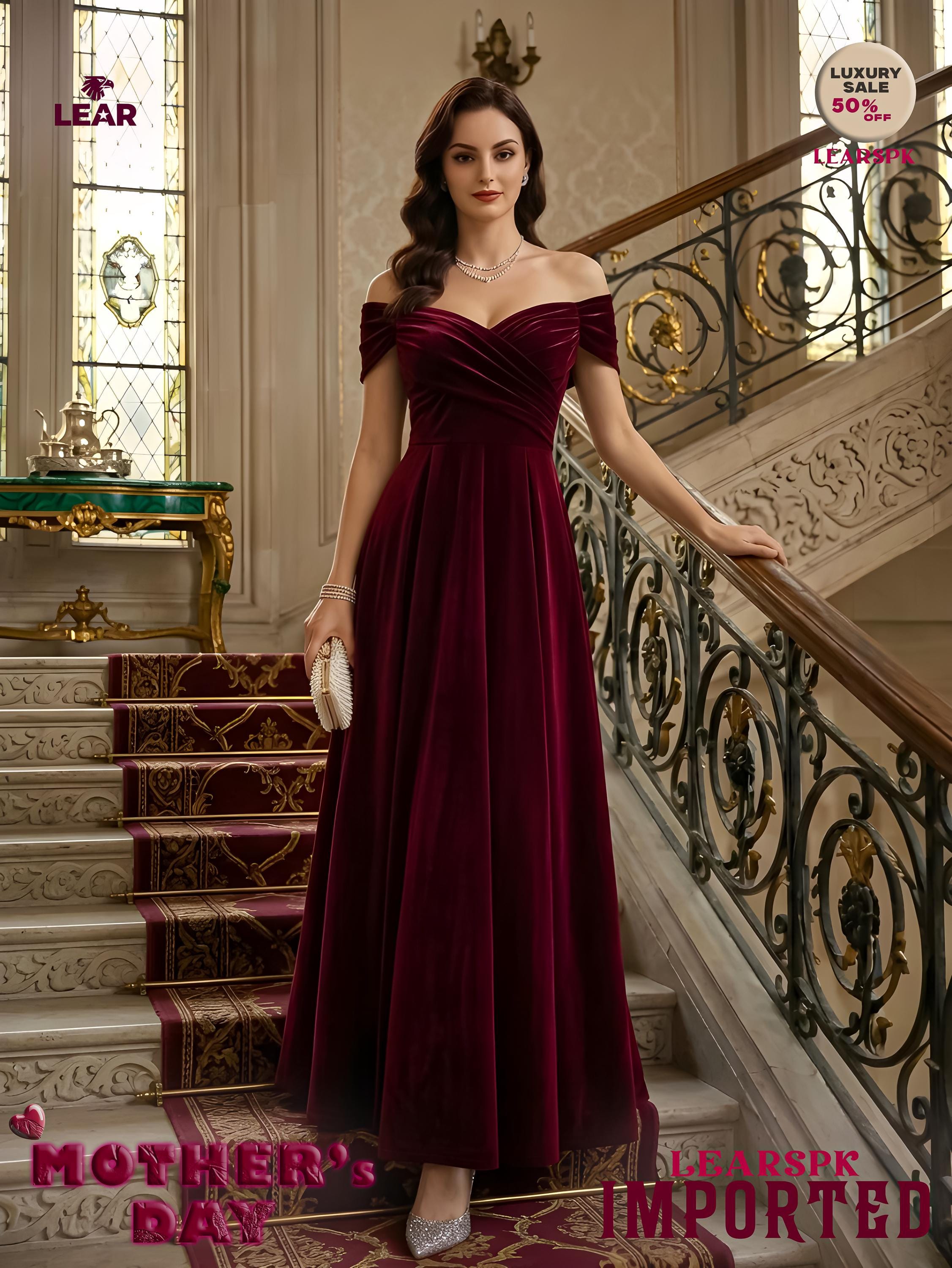 sachin and babi light blue dress Red Velvet Wedding Dresses