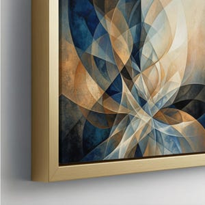 Lienzo con patrones tribales africanos abstractos, arte mural étnico, decoración bohemia para el hogar, lienzo geométrico en tonos marrones, diseño de arte cultural, listo para colgar. imagen 10
