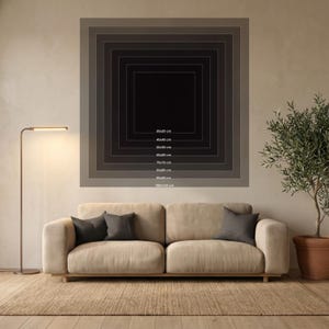 Lienzo con patrones tribales africanos abstractos, arte mural étnico, decoración bohemia para el hogar, lienzo geométrico en tonos marrones, diseño de arte cultural, listo para colgar. imagen 9