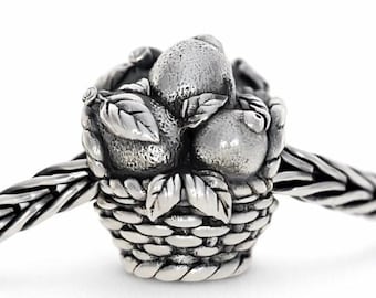 Citroenmandbedel sterlingzilver compatibel met trollbeads en Pandora