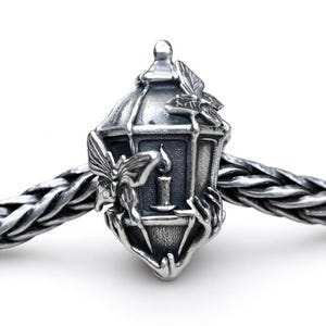 Mottenlaternen-Anhänger – 925er Sterlingsilber, gotische Nachtperle, passend für Trollbeads und Pandora