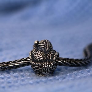 Silber Perle für Armband «Yarn keeper»