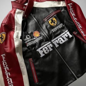 Leather ferrari jacket - Etsy 日本
