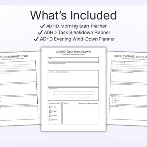 ADHD Daily Flow System – Morning, Task and Evening Planner for Focus ...