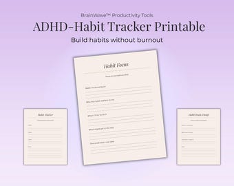 ADHD Habit Tracker Printable for Adults – Simple Daily Habit Planner