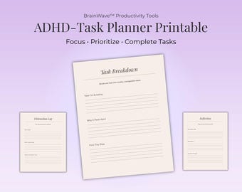 Planejador de Tarefas para TDAH - Planilha Diária de Tarefas e Foco para Adultos