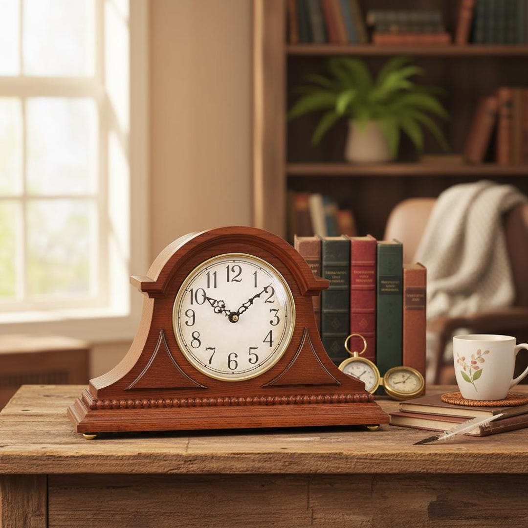 Ash Clock Ash Wood Mantel Clock – Analog Table Clock With Chimes - Etsy