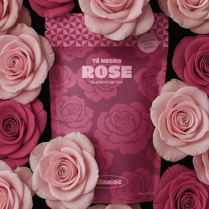 Rosen-Schwarztee 75 g | Premium-Schwarztee mit Rosenblüten