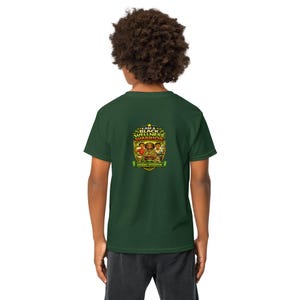 I Am a Black Wellness Warrior™ Level 1 - Rising Warrior Kids T-Shirt | Afrocentric Children’s | Achievement Patch System