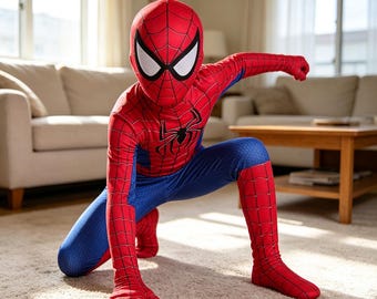 Halloween Superhero Costume for Boys, Kids Hero Suit with Embroidered Name, Toddler Halloween Outfit, Removable Mask, Halloween Gift