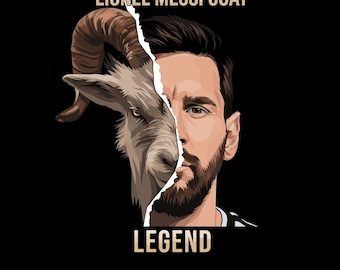 Lionel Messi Goat Legend PNG SVG | Messi Argentina World Cup PDF | Football Legend | Soccer Fan Shirt | Cricut Cut File | Sublimation Print