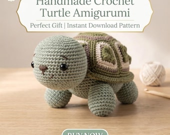 Crochet Turtle Amigurumi Pattern | Little Hexie Tortoise PDF | Handmade Crochet Gift (Instant Download)