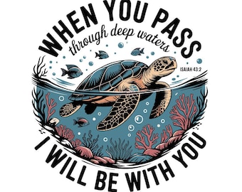 Christian Turtle PNG SVG Bundle | Bible Verse Turtle Design | Faith Based SVG Files | Religious Animal Clipart | Cricut Download