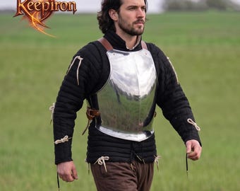 Medieval Steel Cuirass | Wearable LARP Breastplate | Infantry Chest Armor for Renaissance Faire & Cosplay | Functional Knight Armor
