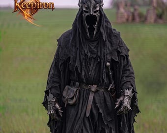 Heksenkoning van Angmar volledige pantserset en mantel | Nazgul Ringwraith-cosplaykostuum | LOTR Lord of the Rings Fantasy LARP-kostuum