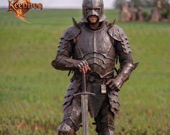 Uruk-Hai Armor Set | Wearable Orc Fantasy Armor | Cosplay Costume | Medieval LARP Battle Gear | Steel Helmet & Cuirass