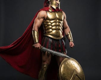 Conjunto de armadura de cuerpo completo de Leónidas espartano - Conjunto de disfraz de guerrero espartano 300 - Armadura de cosplay totalmente usable