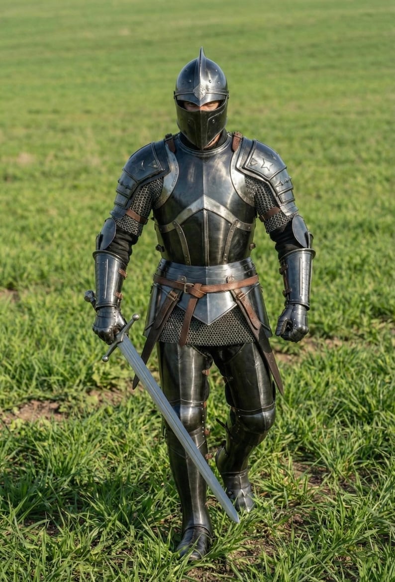 Full Body Medieval Knight Armor Suit - Handcrafted Steel Plate Armor ...