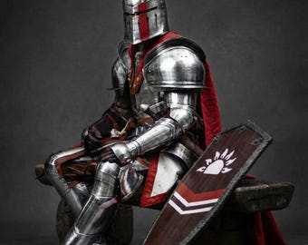 Medeltida grekisk full rustning kostym, fantasy rustning, riddare full rustning, cosplay och halloween present || Best man present