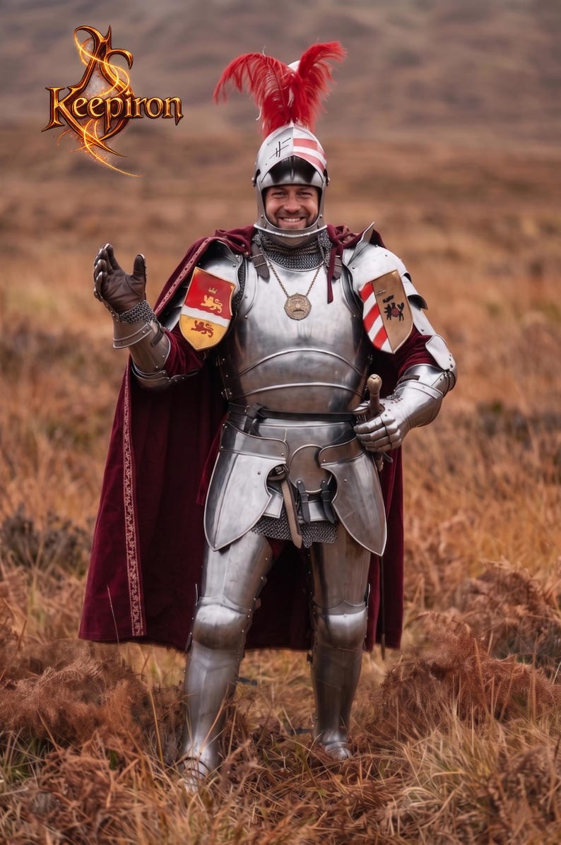Medieval Knight Plate Barbuta Armor | Full Steel Suit of Armor | LARP ...