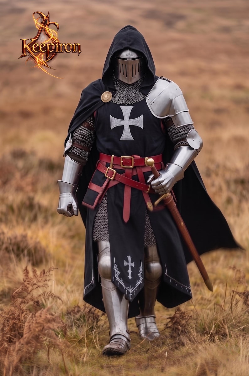 Full Body Wearable Armor Suit - 18 Gauge Steel Teutonic Crusader Knight ...