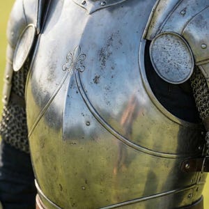 Medieval Knight Full Plate Armor Suit - Battle Ready Steel Armor for LARP - Warrior Knight Costume with Shield - Handcrafted Armor Set image 4