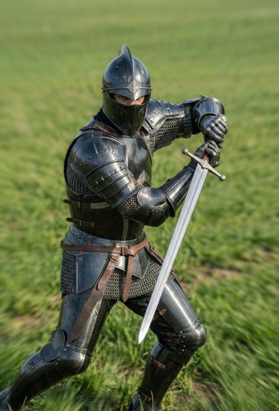 Full Body Medieval Knight Armor Suit - Handcrafted Steel Plate Armor ...