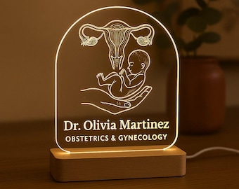 Luce notturna personalizzata per ostetricia: lampada LED personalizzata per ostetricia e ginecologia, regalo medico