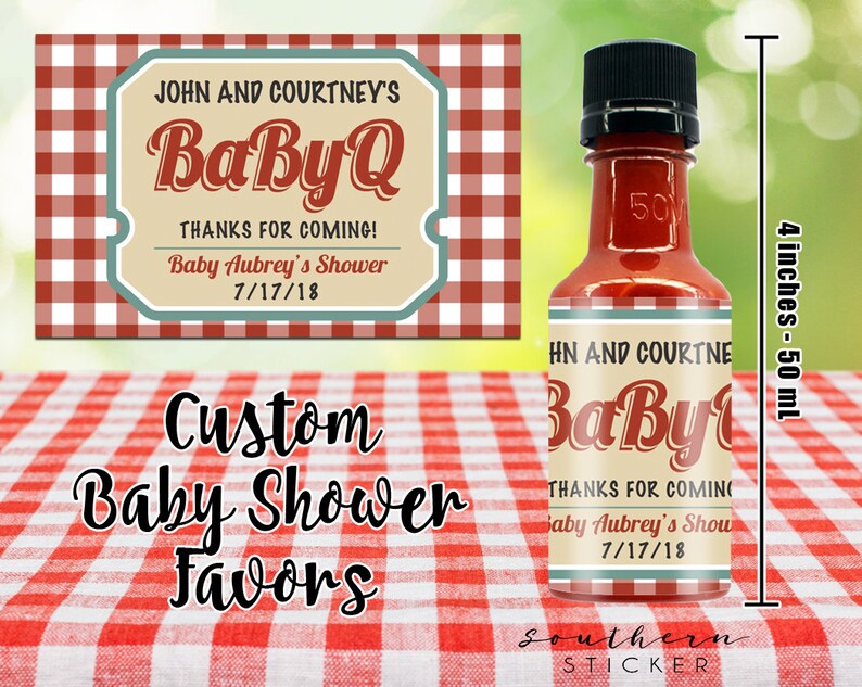 BabyQ Custom Barbecue Sauce Favors Personalized BBQ Labels & Etsy