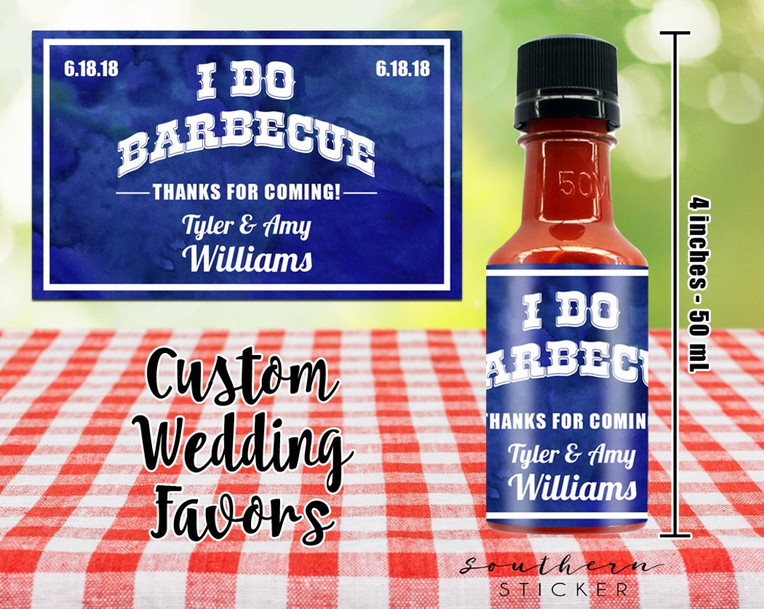 I Do BBQ Sauce Bottles & Labels Custom Barbecue Sauce Etsy