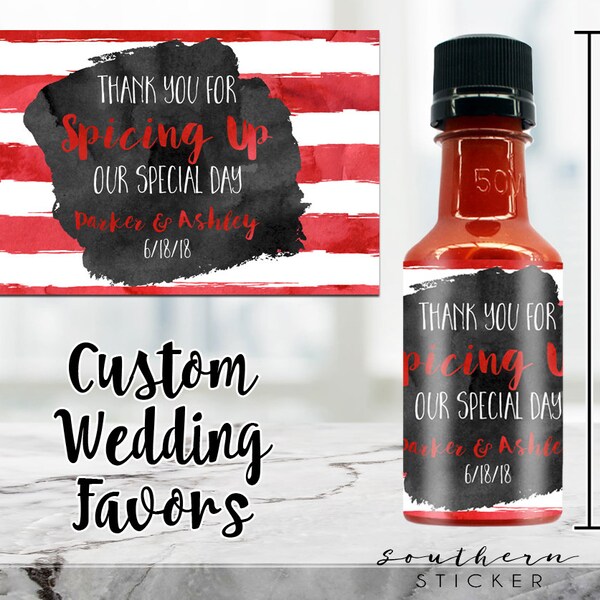 Hot Sauce Wedding Favors Etsy
