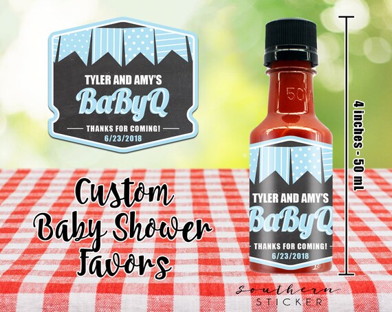 Babyq Custom Barbecue Sauce Favors Personalized Bbq Labels Etsy