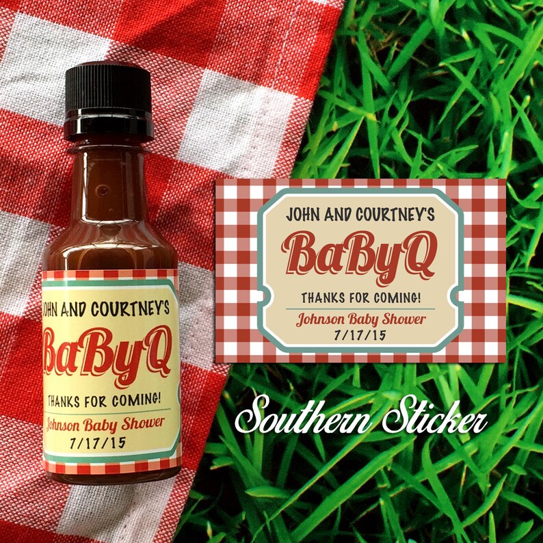 BabyQ Custom Barbecue Sauce Favors Personalized BBQ Labels & Etsy