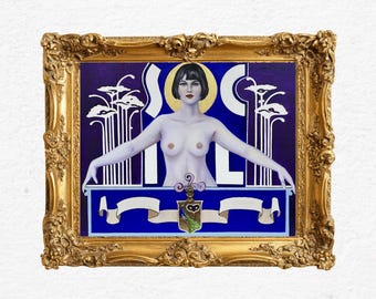 SOCIAL Nude With Poppies Art Print