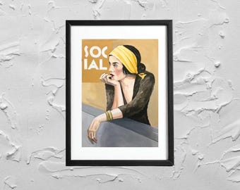 SOCIAL La Gitana Art Print