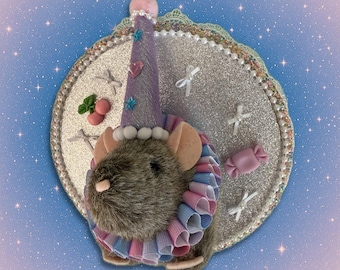 Faux Taxidermy Plush Wall Mount - Ruby the Rat