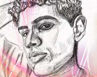 DAE – Botanical Guardian of Garnet | Symbolic Spiritual Art | Digital Download