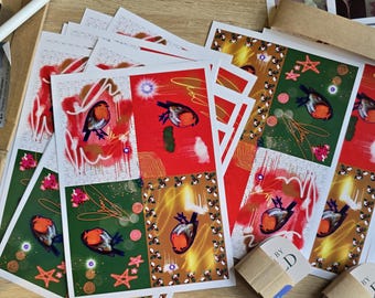 Robin Christmas Art Print – Winter Illustration – Limited Edition Art –  Only 10 Available