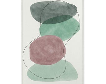 Nordic Hygge Scandinavian Cozy Area Rug | Minimal Geometric Accent